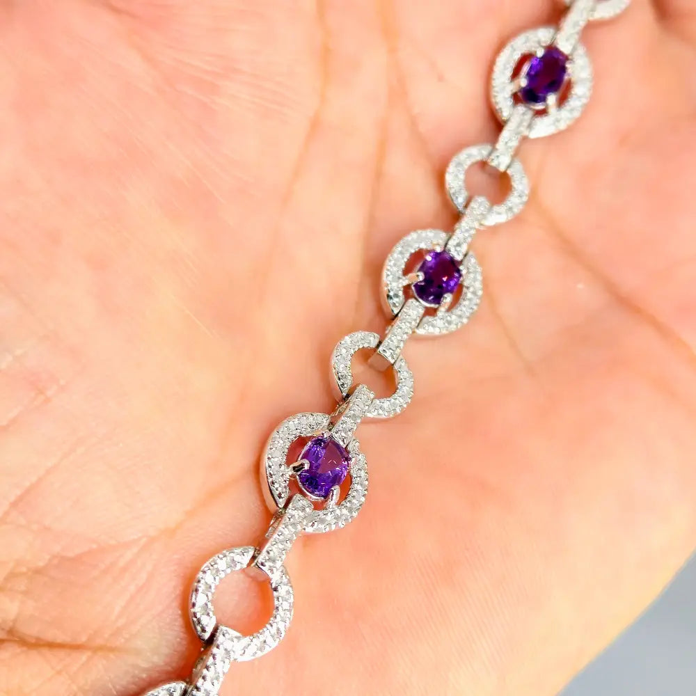 ?OH my Amethyst’ 7.25’’ Bracelet - Amethyst Sterling - Bracelets Key West Local Luxe