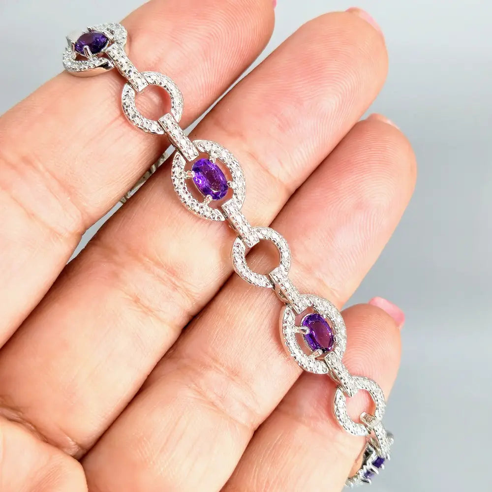 ?OH my Amethyst’ 7.25’’ Bracelet - Amethyst Sterling - Bracelets Key West Local Luxe