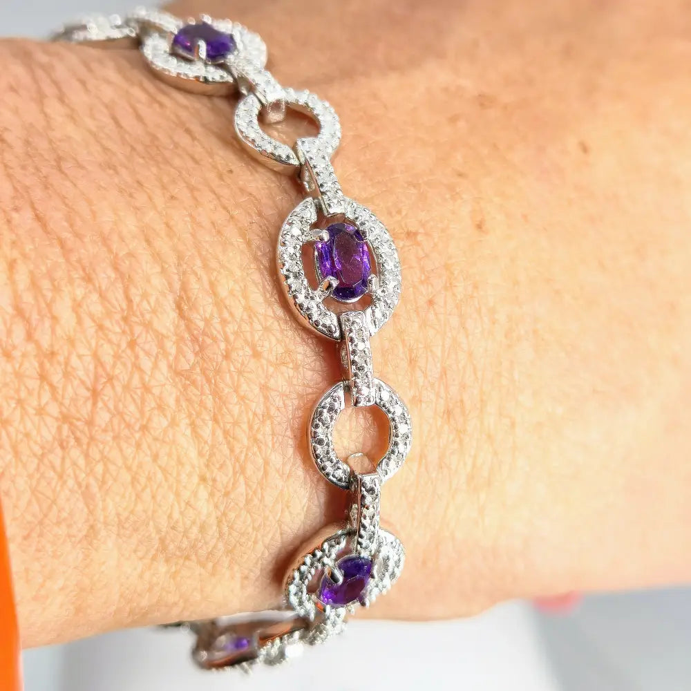 ?OH my Amethyst’ 7.25’’ Bracelet - Amethyst Sterling - Bracelets Key West Local Luxe