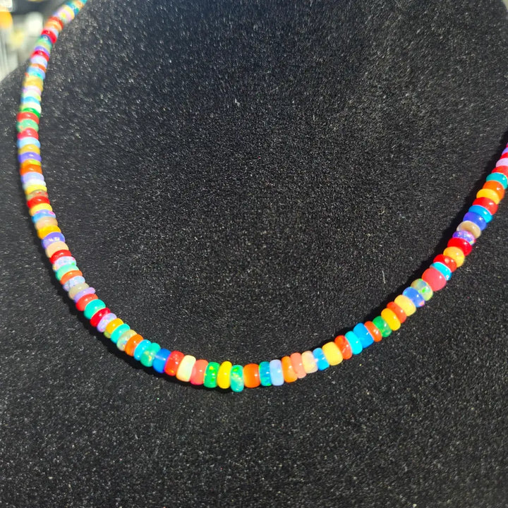 ?OPal Candy’ 16’’ - 18’’ Necklace - Opals Gold Plated Brass Findings