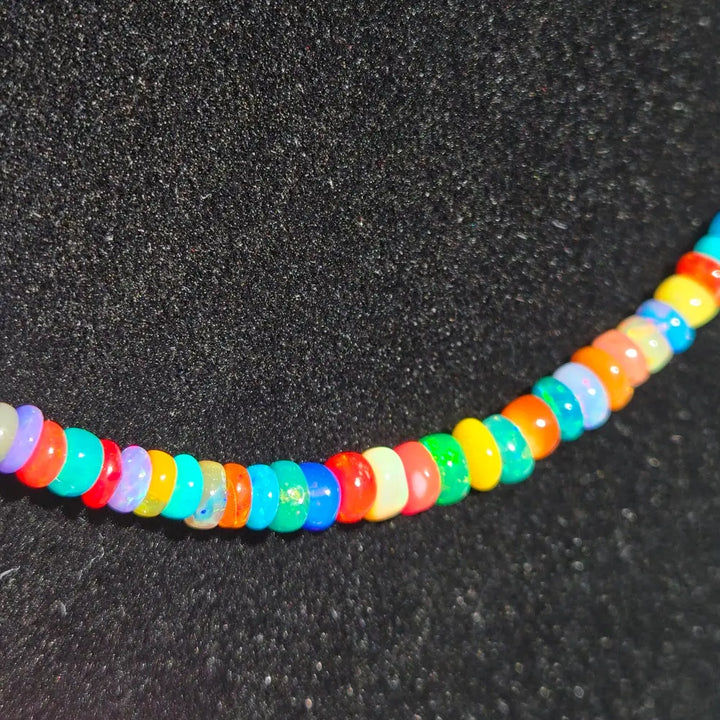 ?OPal Candy’ 16’’ - 18’’ Necklace - Opals Gold Plated Brass Findings