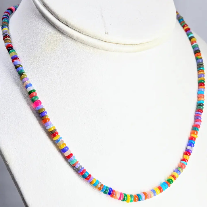 ?OPal Candy’ 16’’ - 18’’ Necklace - Opals Gold Plated Brass Findings
