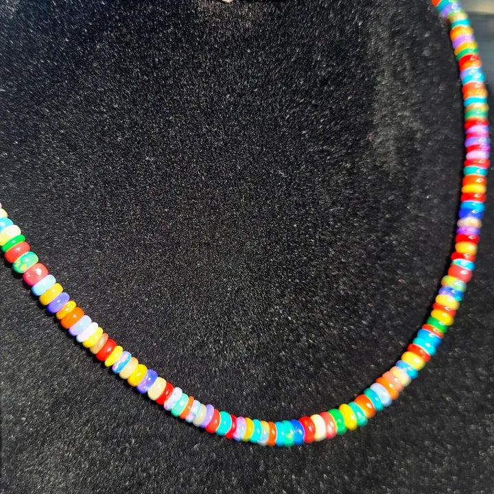 ?OPal Candy’ 16’’ - 18’’ Necklace - Opals Gold Plated Brass Findings