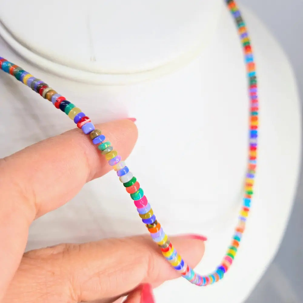 ?OPal Candy’ 16’’ - 18’’ Necklace - Opals Gold Plated Brass Findings
