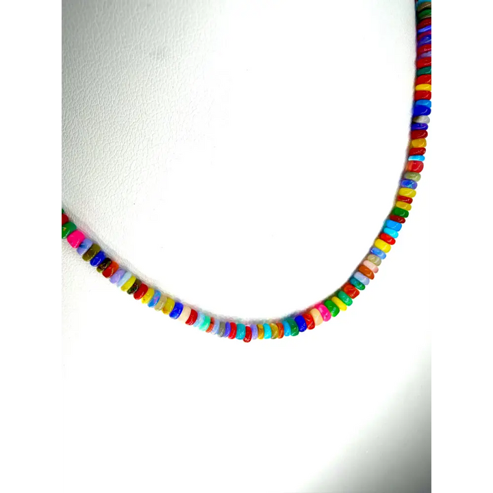 ?OPal Candy’ 16’’ - 18’’ Necklace - Opals Gold Plated Brass Findings