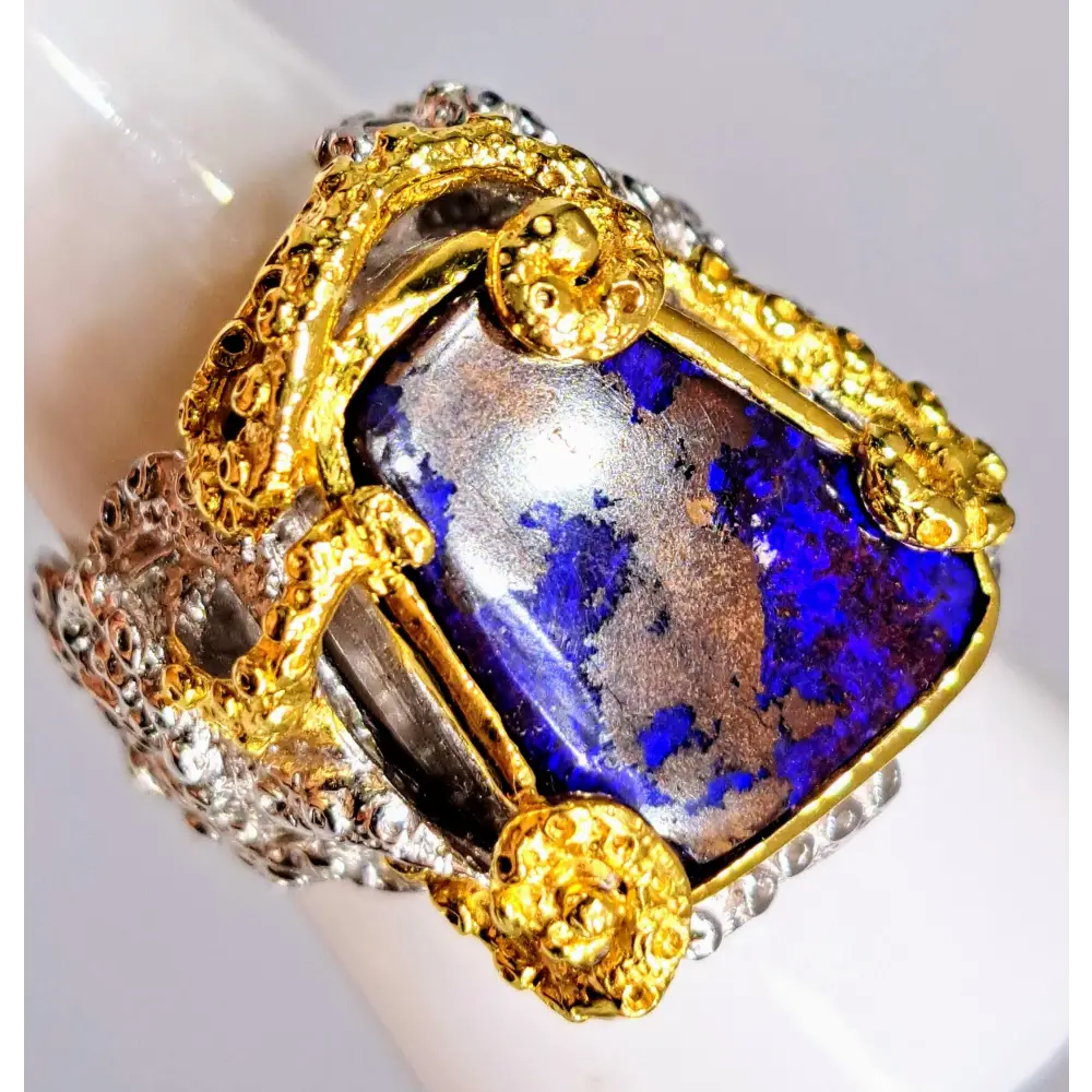 ?OPalotopus’ Sz 8 Ring - Opal Sterling 18k Gold