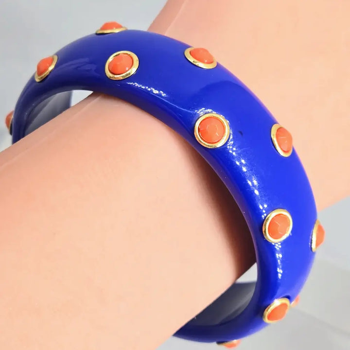 ?ORangina Queena’ 2.5’’ Bracelet - Resin Jeweler’s Brass