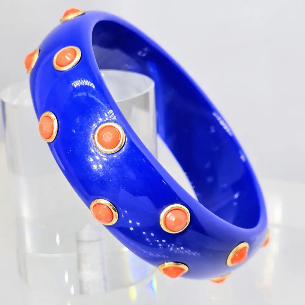 ?ORangina Queena’ 2.5’’ Bracelet - Resin Jeweler’s Brass