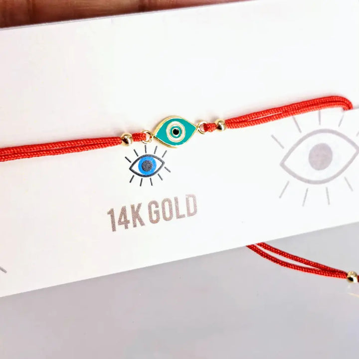 Outlet ?Good Vibes!’ Adj. Sz Bracelets - (many Styles!) 14k Gold Enamel Poly-silk - Pendant