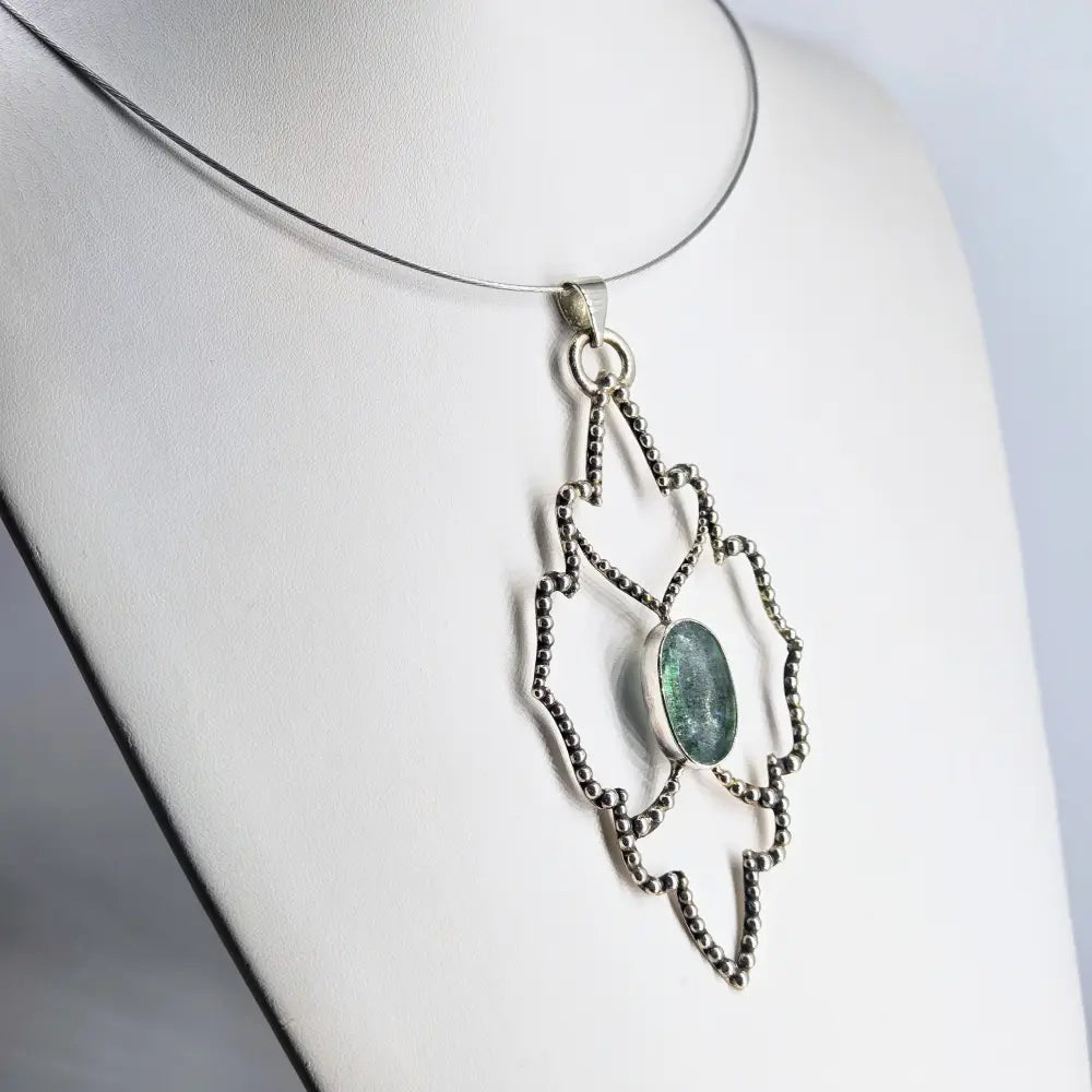 Outlet: ?Marquis De Mar’ Pendant - Aquamarine Sterling Cable Necklace