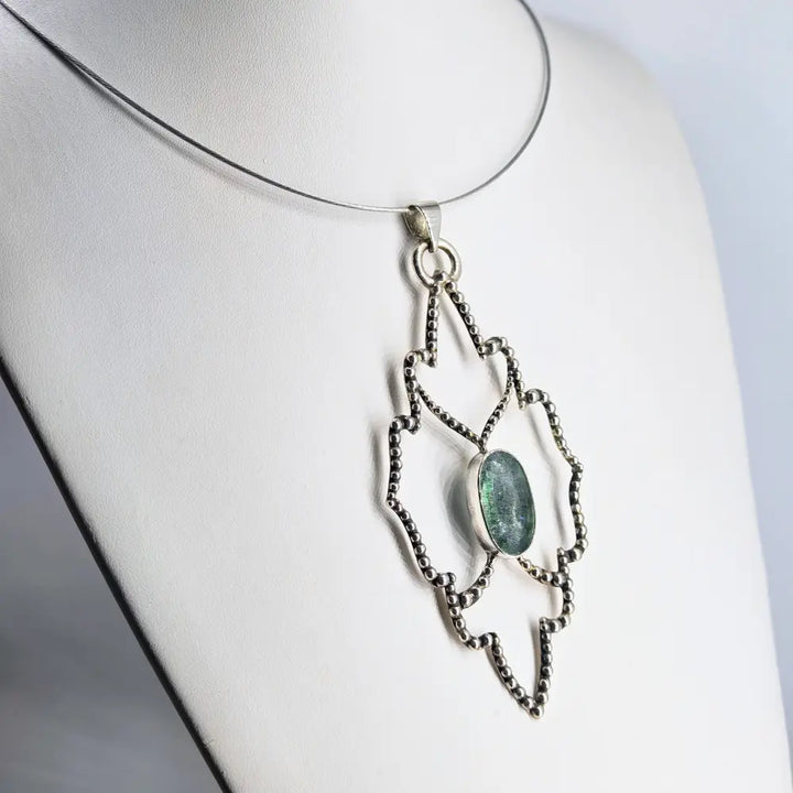 Outlet: ?Marquis De Mar’ Pendant - Aquamarine Sterling Cable Necklace