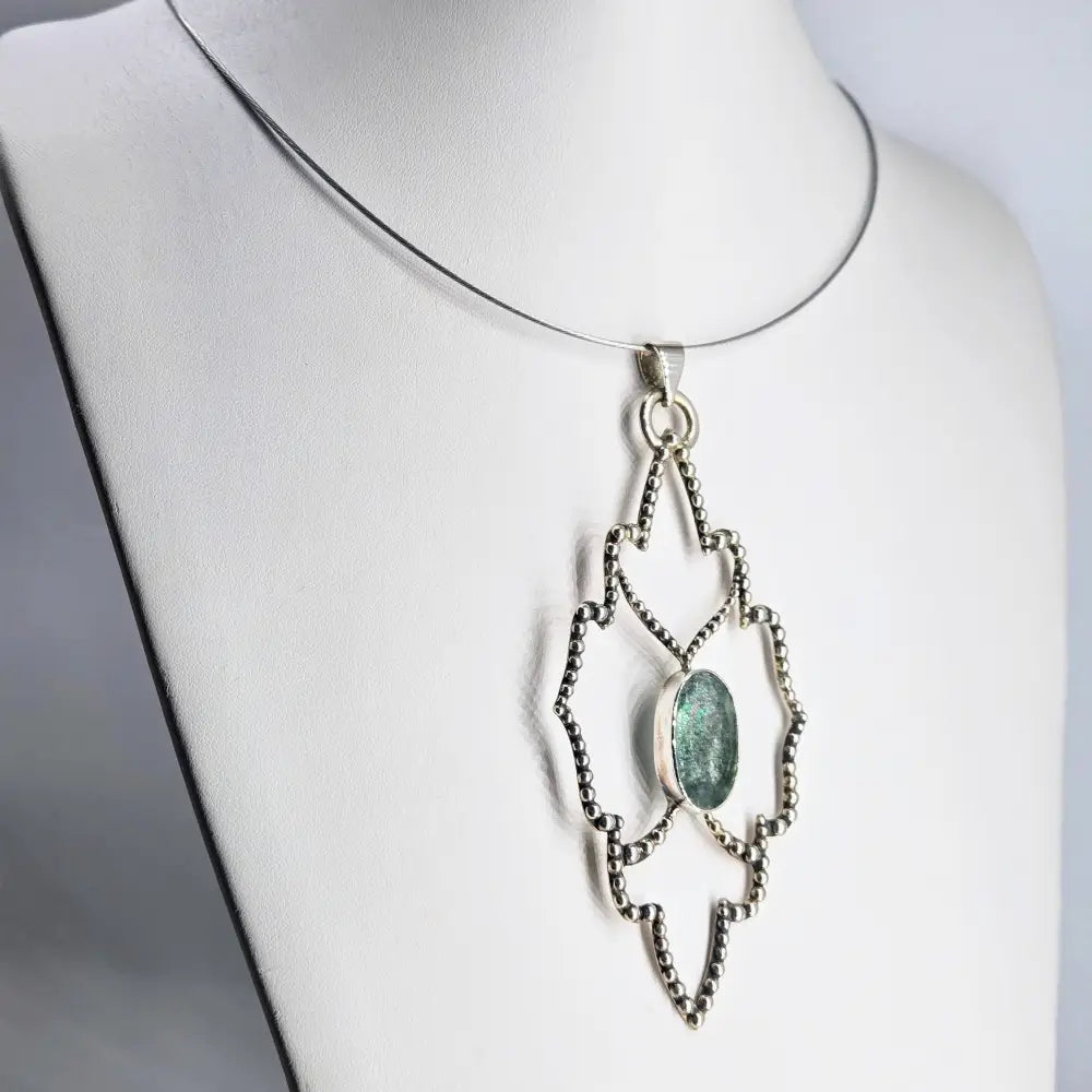 Outlet: ?Marquis De Mar’ Pendant - Aquamarine Sterling Cable Necklace