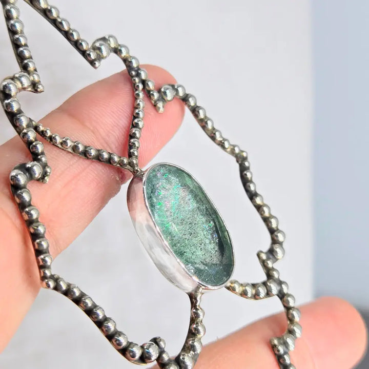 Outlet: ?Marquis De Mar’ Pendant - Aquamarine Sterling Cable Necklace