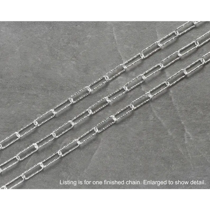 ?PAperclip Chain’ 4mm Necklace - Sterling - Pendant