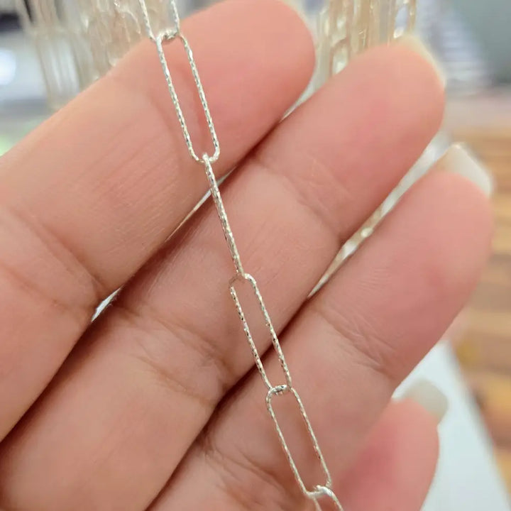 ?PAperclip Chain’ 4mm Necklace - Sterling - Pendant