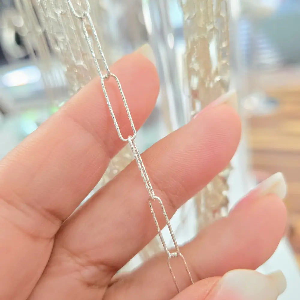 ?PAperclip Chain’ 4mm Necklace - Sterling - Pendant