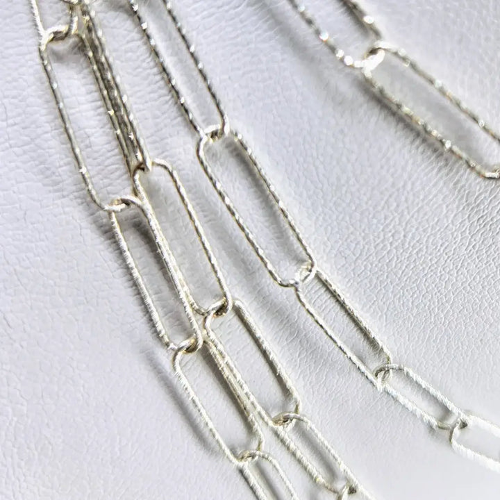 ?PAperclip Chain’ 4mm Necklace - Sterling - Pendant
