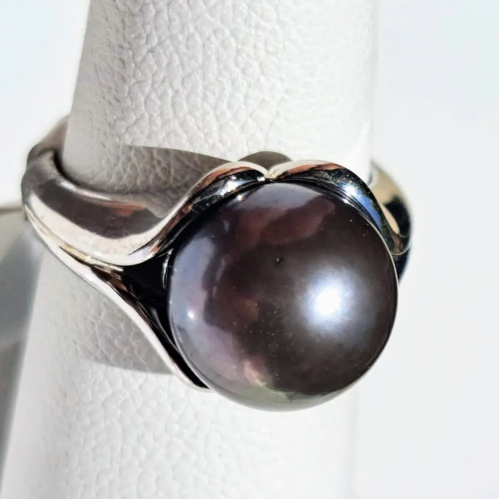 ?PEarl Bloom’ Ring - Pearl Sterling - Peacock Size 5
