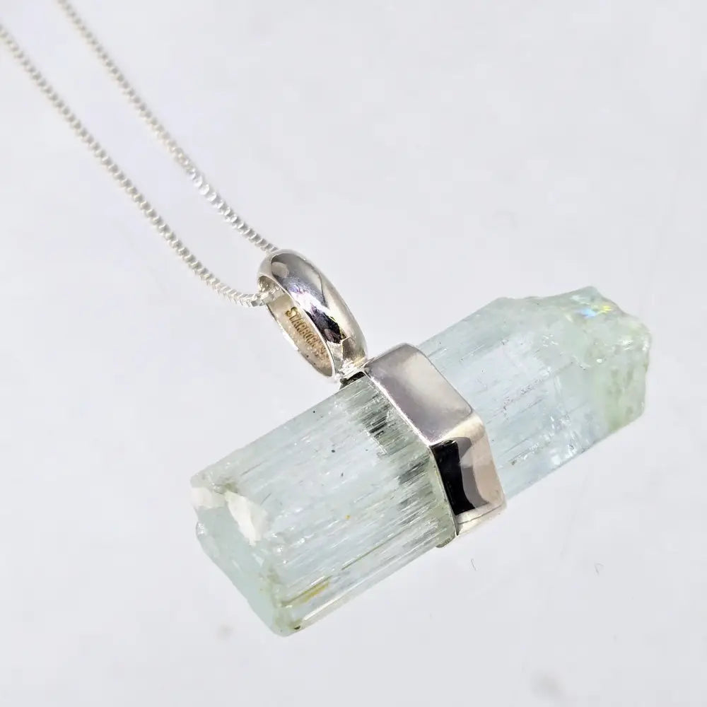 ?PErfect Balance’.75’’ Pendant - Aquamarine Sterling