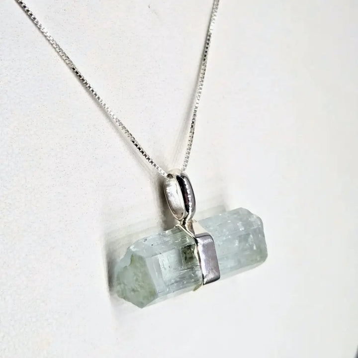 ?PErfect Balance’.75’’ Pendant - Aquamarine Sterling