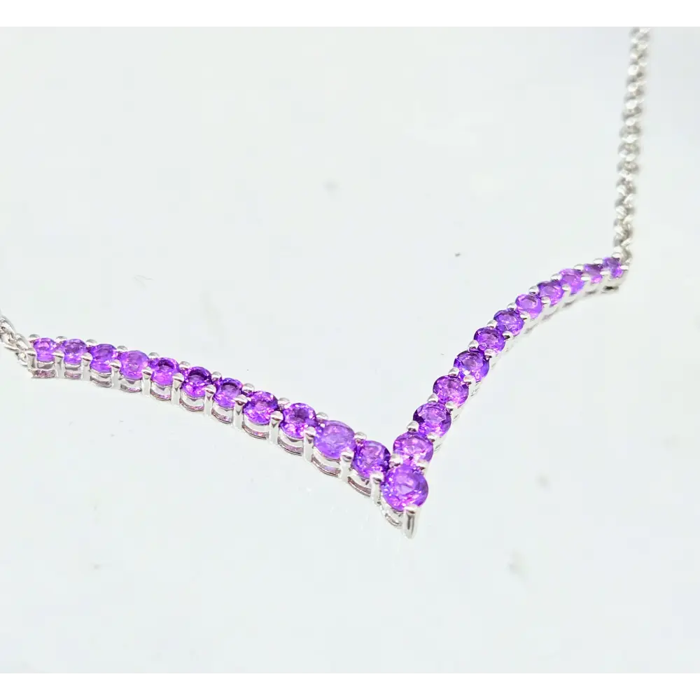 ?PErfectly Purple’ 18’’ Necklace - Amethyst Sterling - Key West Local Luxe