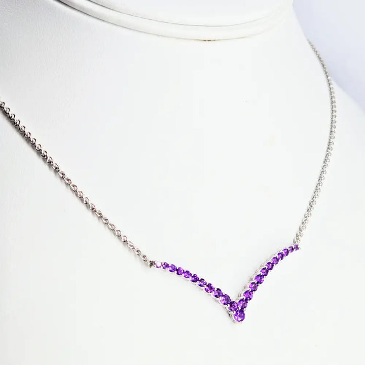 ?PErfectly Purple’ 18’’ Necklace - Amethyst Sterling - Key West Local Luxe