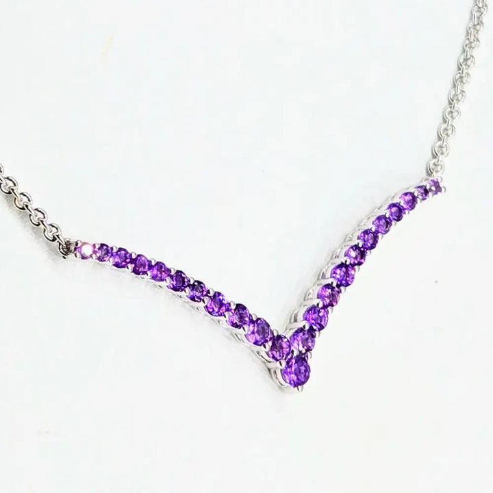 ?PErfectly Purple’ 18’’ Necklace - Amethyst Sterling - Key West Local Luxe