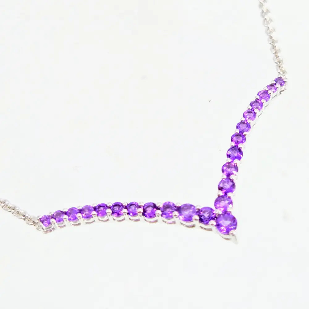 ?PErfectly Purple’ 18’’ Necklace - Amethyst Sterling - Key West Local Luxe