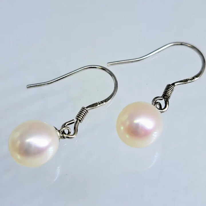 Outlet ?Petite Pearl Drops’ Appx. 1’’ or.75’’ Earrings - Pink White or Peacock Pearls Sterling