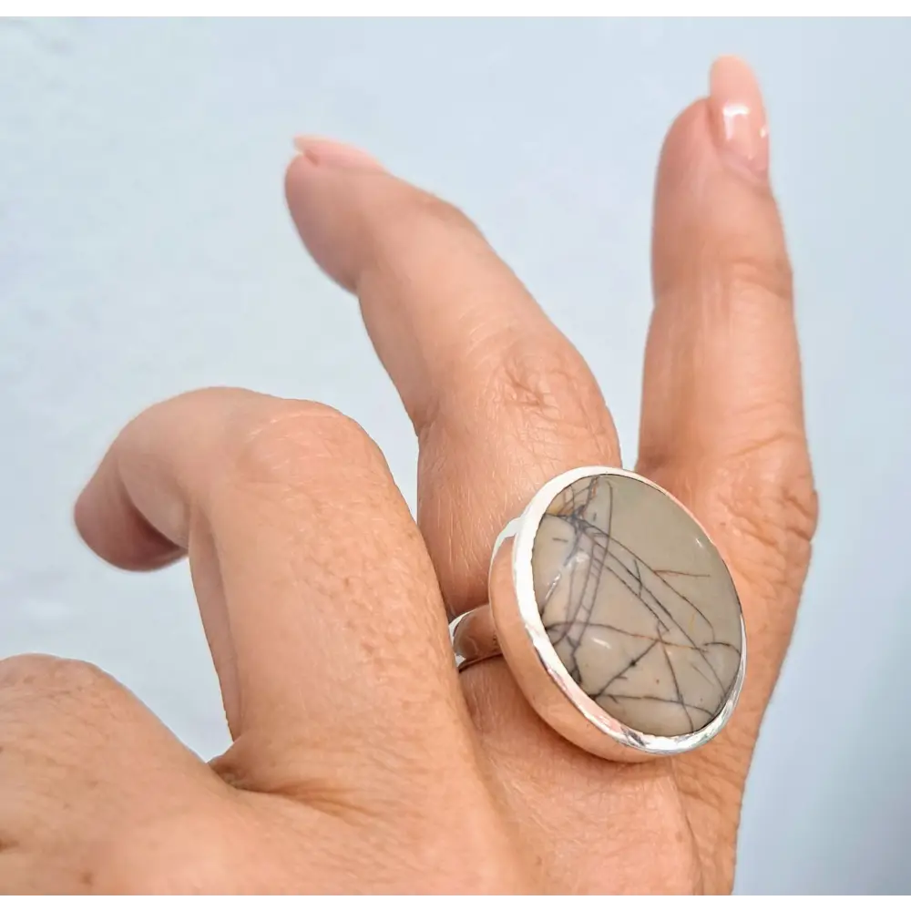 ?PIcasso’ Sz 8 Ring - Jasper Sterling