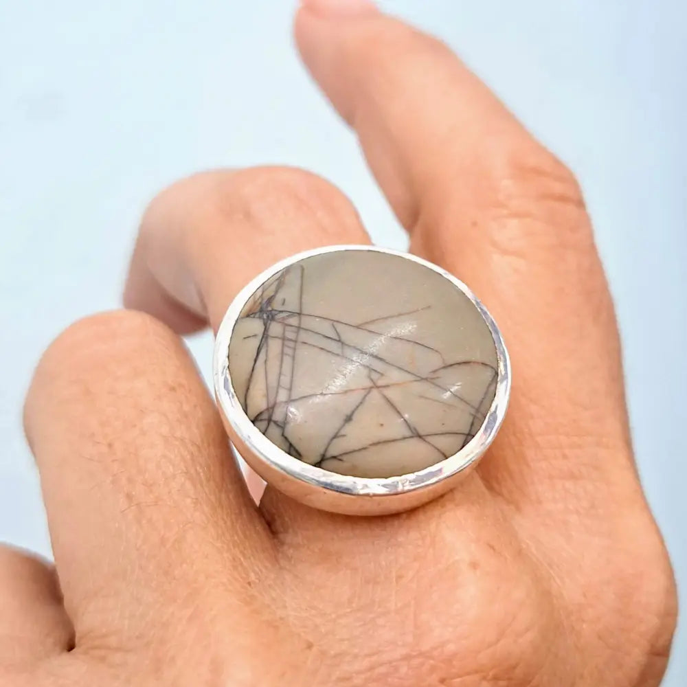 ?PIcasso’ Sz 8 Ring - Jasper Sterling