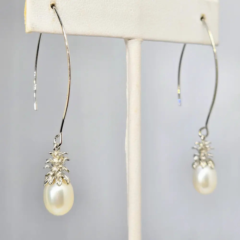 ?PIneapples!’ 2’’ Earrings - Pearls Anti-tarnish Sterling