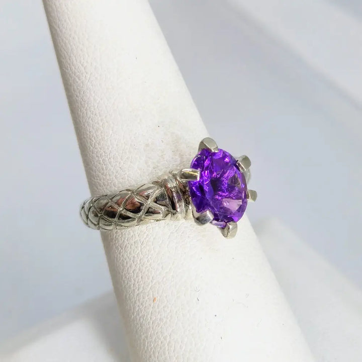 ?POppin’ Up Purple’ Sz 8 Ring - Amethyst Sterling - Key West Local Luxe