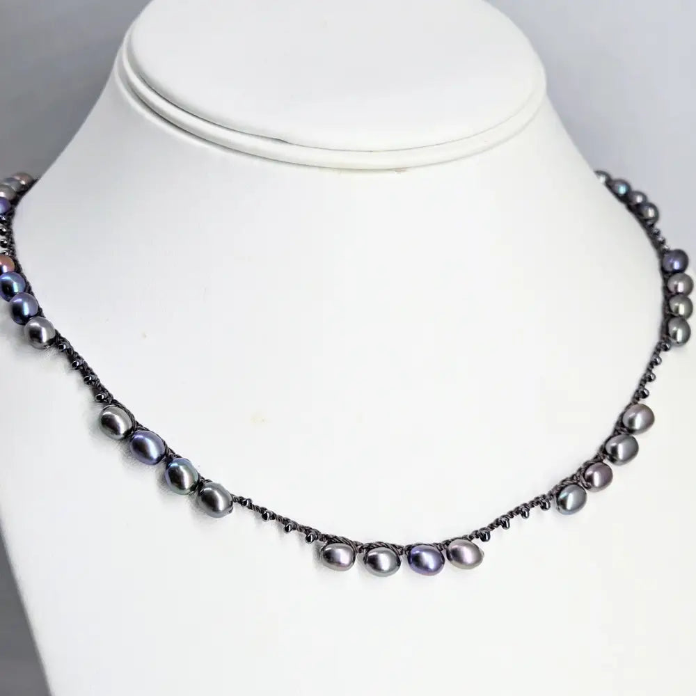 ?PRetty as a Peacock’ 16-18’’ Necklace - Peacock Pearls Sterling