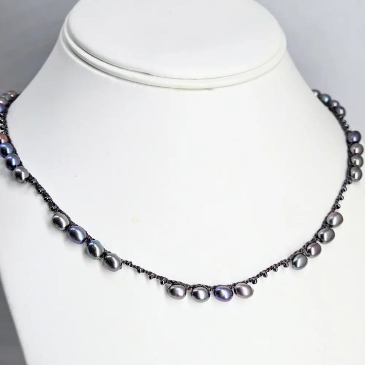 ?PRetty as a Peacock’ 16-18’’ Necklace - Peacock Pearls Sterling