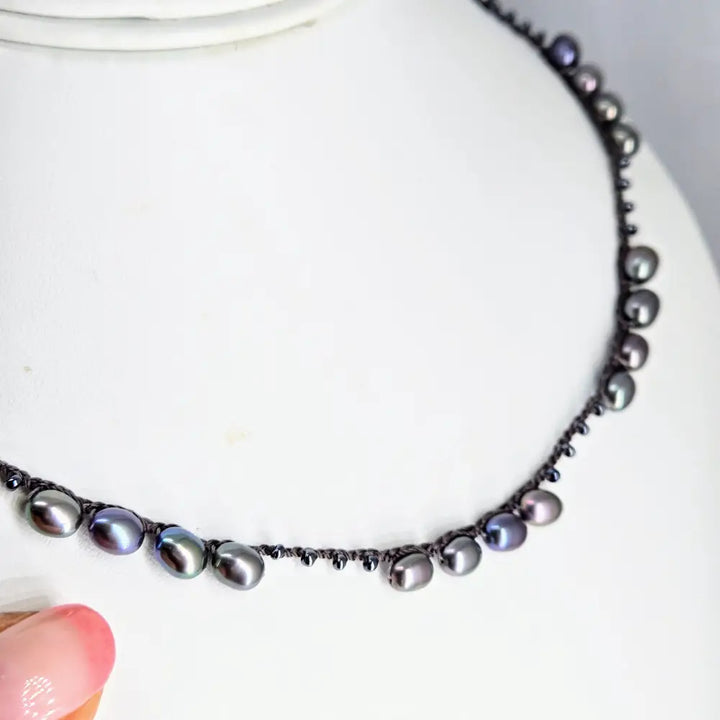 ?PRetty as a Peacock’ 16-18’’ Necklace - Peacock Pearls Sterling