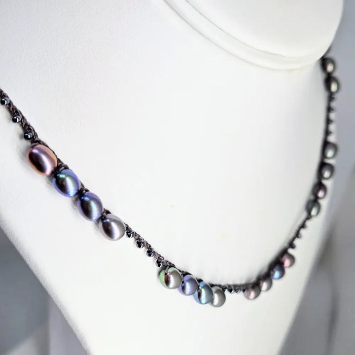 ?PRetty as a Peacock’ 16-18’’ Necklace - Peacock Pearls Sterling