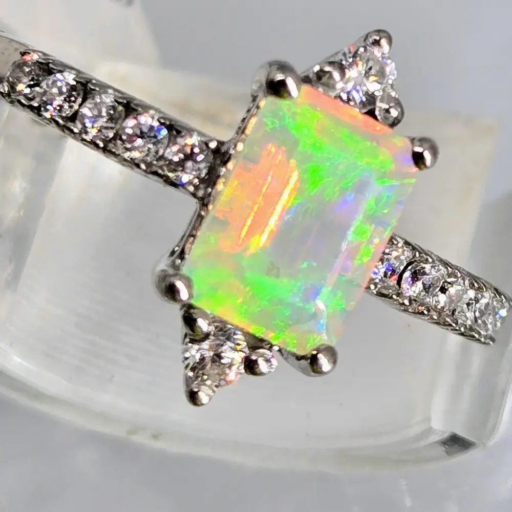 ?PRetty-pretty Princess’ Ring - Opal Zircon Anti-tarnish Sterling