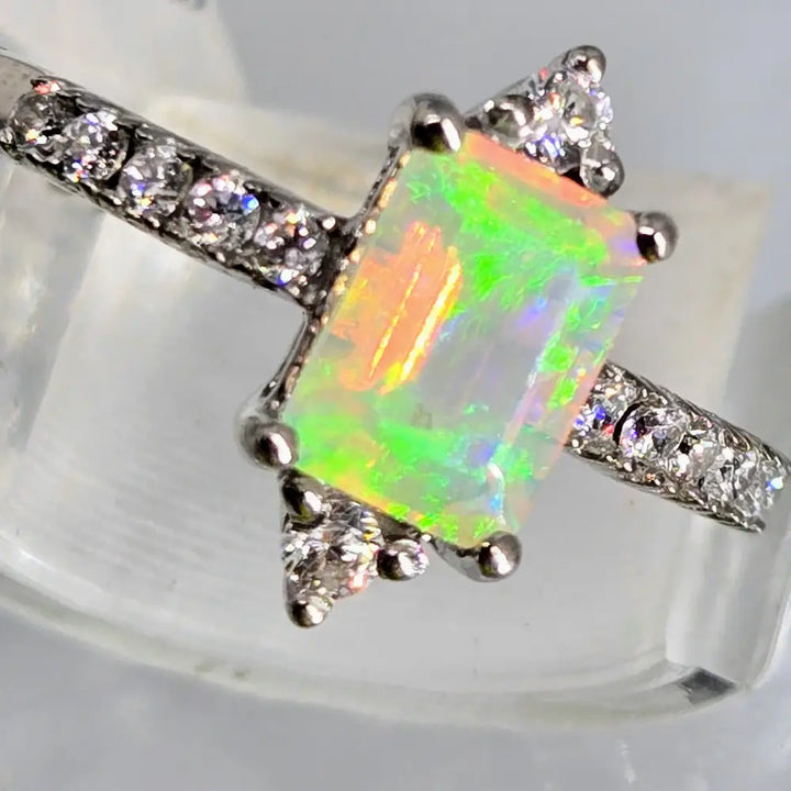 ?PRetty-pretty Princess’ Ring - Opal Zircon Anti-tarnish Sterling