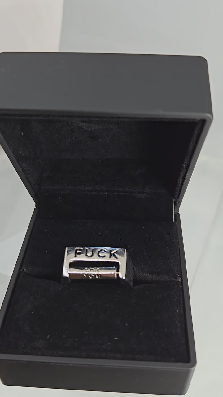 "F*ck It" Adj Sz Ring - Sterling Silver (comes with lighted display box)