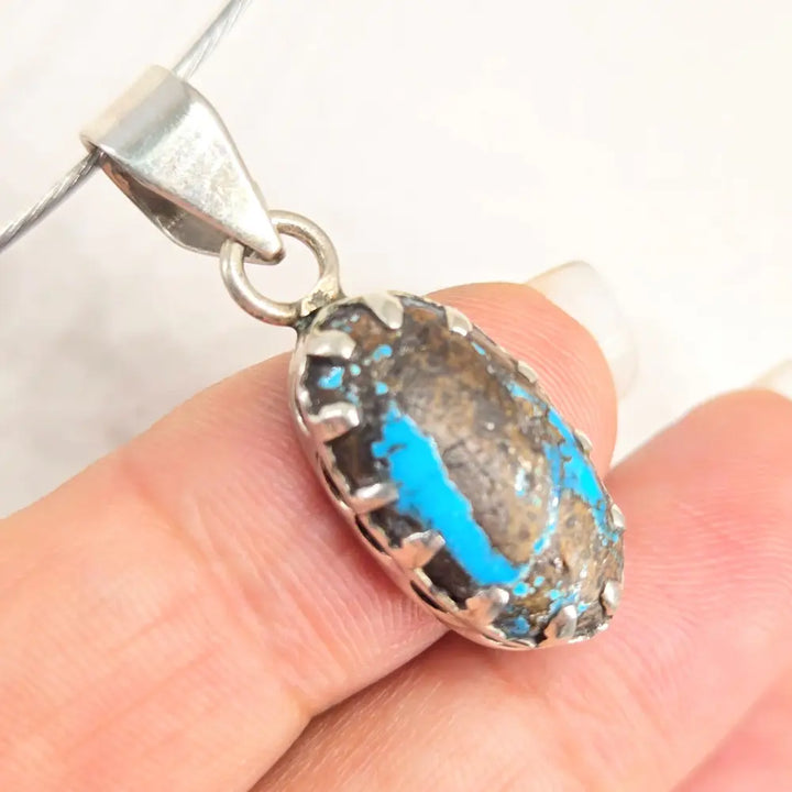 ?QUeens & Kings’ Pendant Necklace - Kingman Turquoise Sterling - Key West Local Luxe