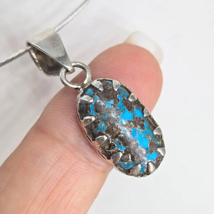 ?QUeens & Kings’ Pendant Necklace - Kingman Turquoise Sterling - Key West Local Luxe