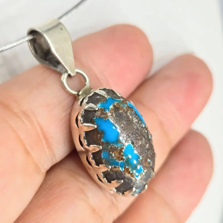 ?QUeens & Kings’ Pendant Necklace - Kingman Turquoise Sterling - Key West Local Luxe