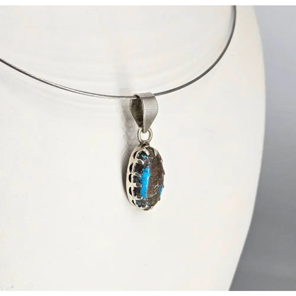 ?QUeens & Kings’ Pendant Necklace - Kingman Turquoise Sterling - Key West Local Luxe