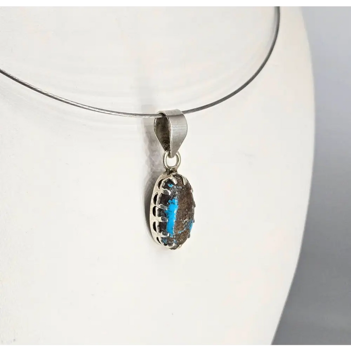 ?QUeens & Kings’ Pendant Necklace - Kingman Turquoise Sterling - Key West Local Luxe