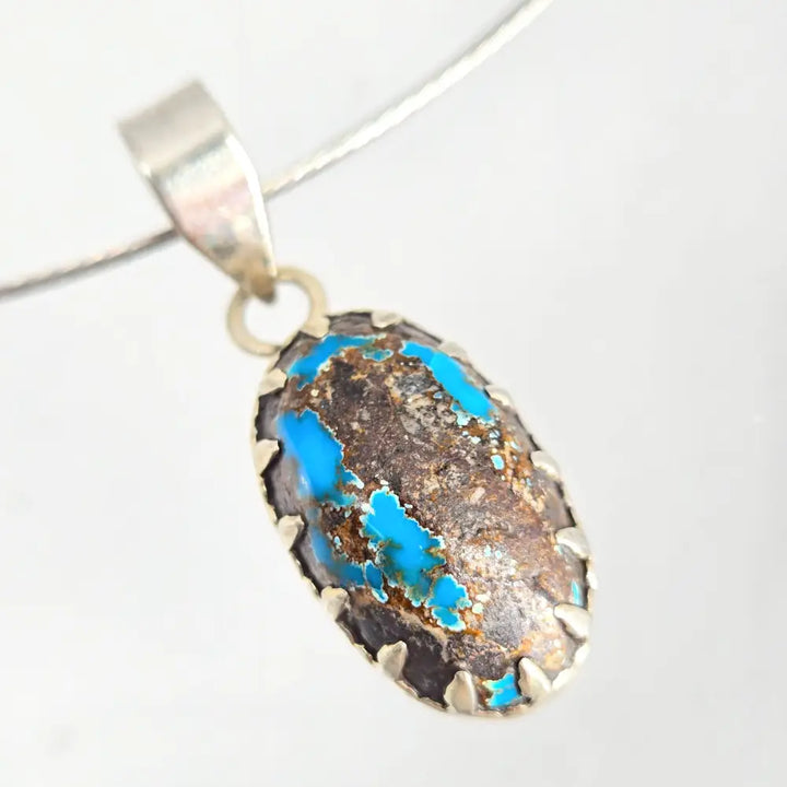?QUeens & Kings’ Pendant Necklace - Kingman Turquoise Sterling - Key West Local Luxe