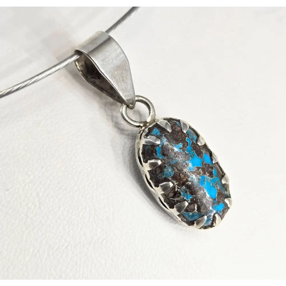 ?QUeens & Kings’ Pendant Necklace - Kingman Turquoise Sterling - Key West Local Luxe