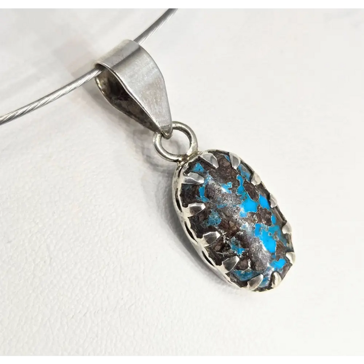 ?QUeens & Kings’ Pendant Necklace - Kingman Turquoise Sterling - Key West Local Luxe