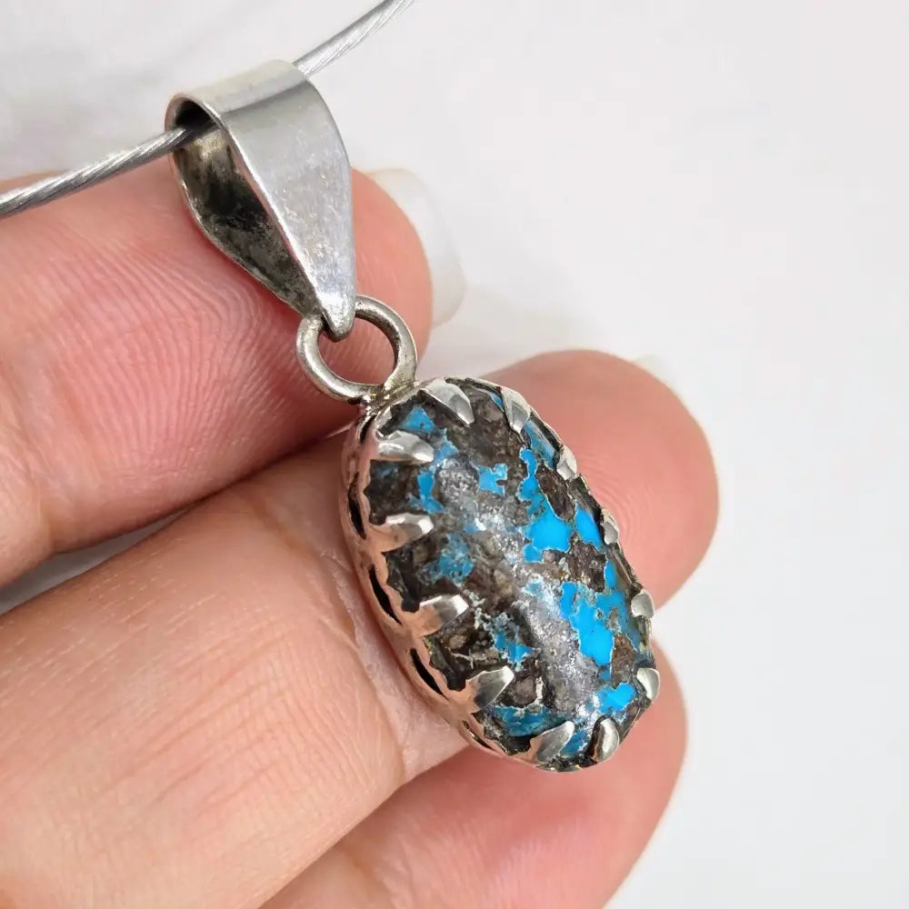 ?QUeens & Kings’ Pendant Necklace - Kingman Turquoise Sterling - Key West Local Luxe