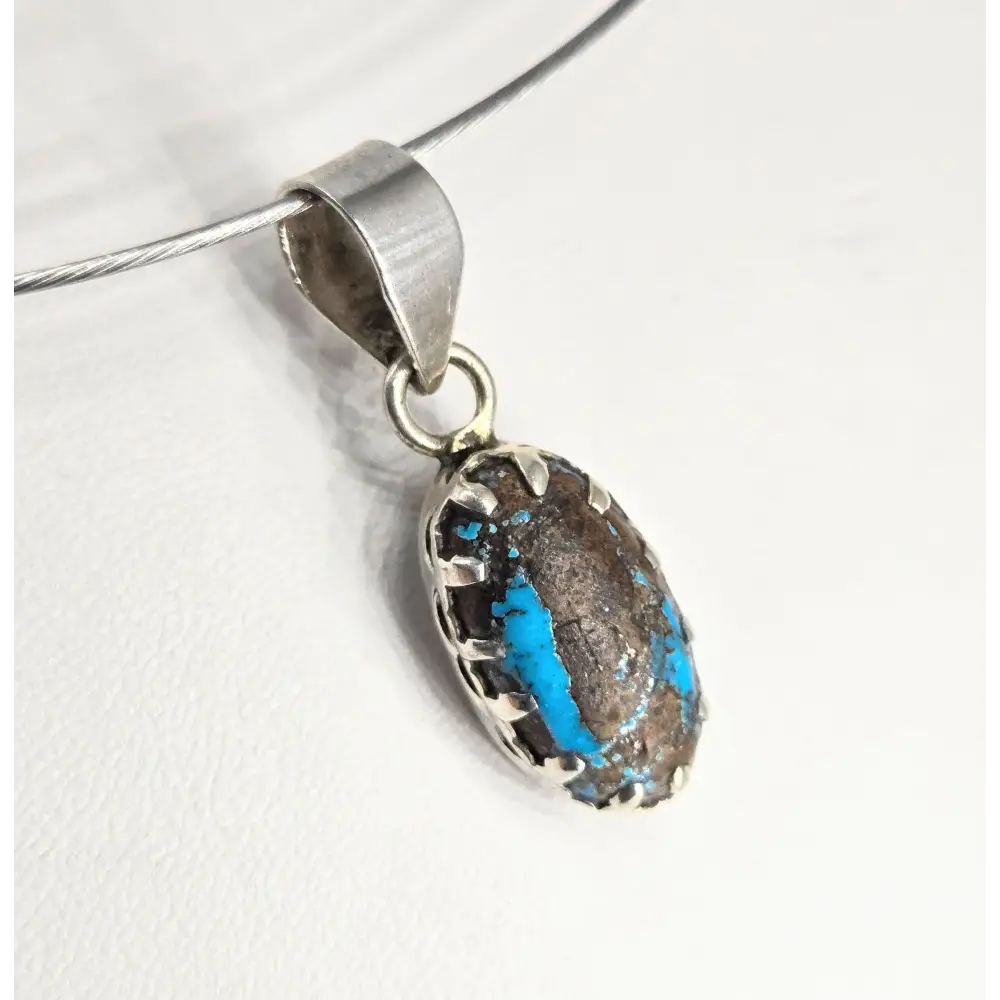 ?QUeens & Kings’ Pendant Necklace - Kingman Turquoise Sterling - Key West Local Luxe